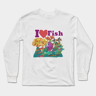 I Heart Tropical Fish Long Sleeve T-Shirt